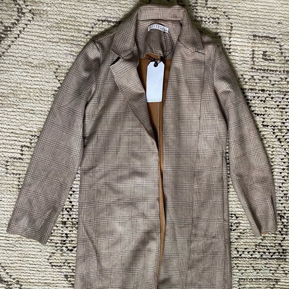 NWT suede plaid jacket
